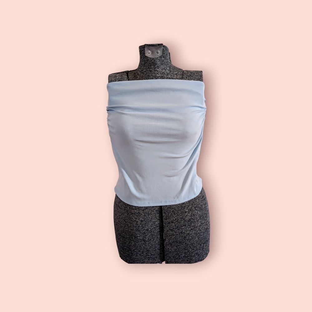 Wild Fable Light Blue Tube Crop Top
